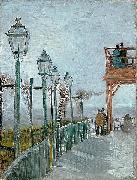 Vincent Van Gogh Terrace and Observation Deck at the Moulin de Blute-Fin, Montmartre oil painting picture wholesale